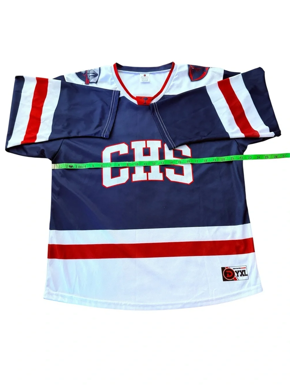 Destroyer Rocks South Carolina Stingrays Hockey Jersey Youth Size XL Red Blue